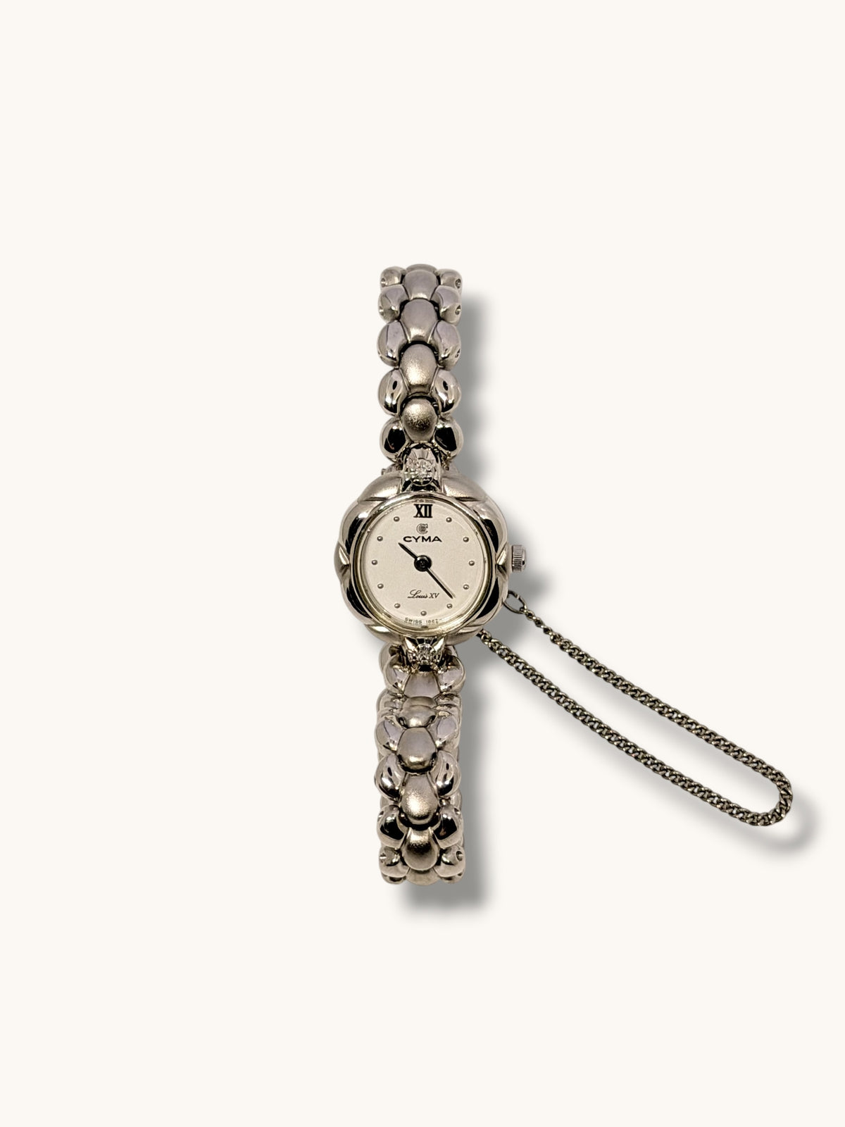 Cyma Louis XV Silver Jewelry Watch