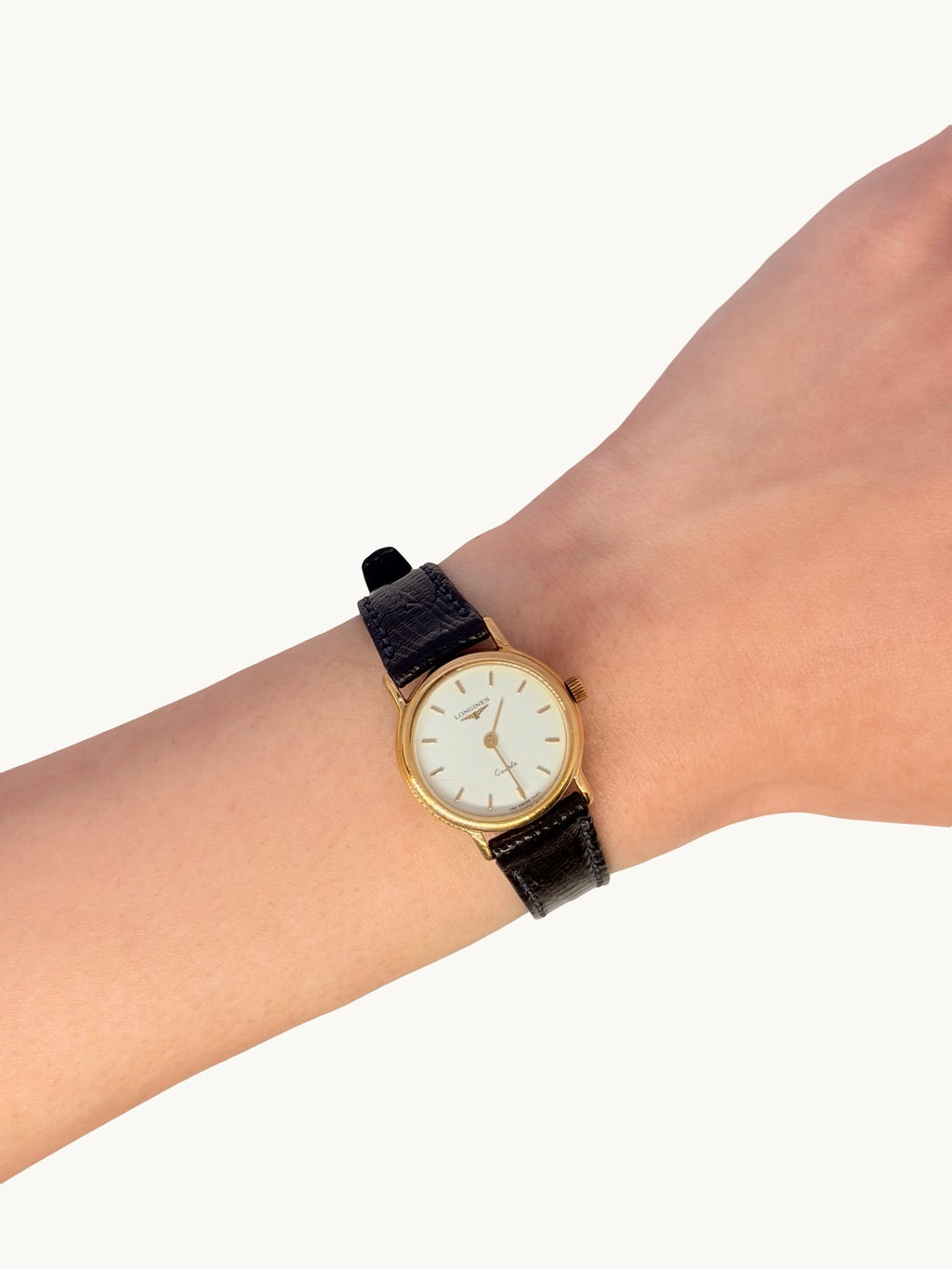 Longines Classic Gold Tone White Dial Watch