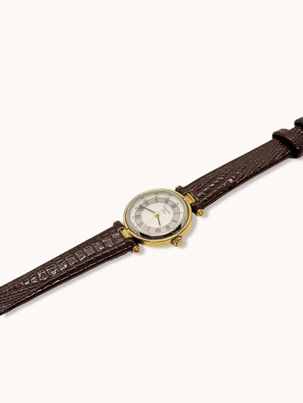 Christian Dior 3005 Gold Roman Numerals Watch