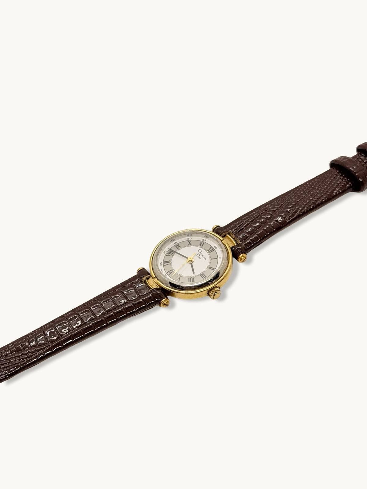 Christian Dior 3005 Gold Roman Numerals Watch