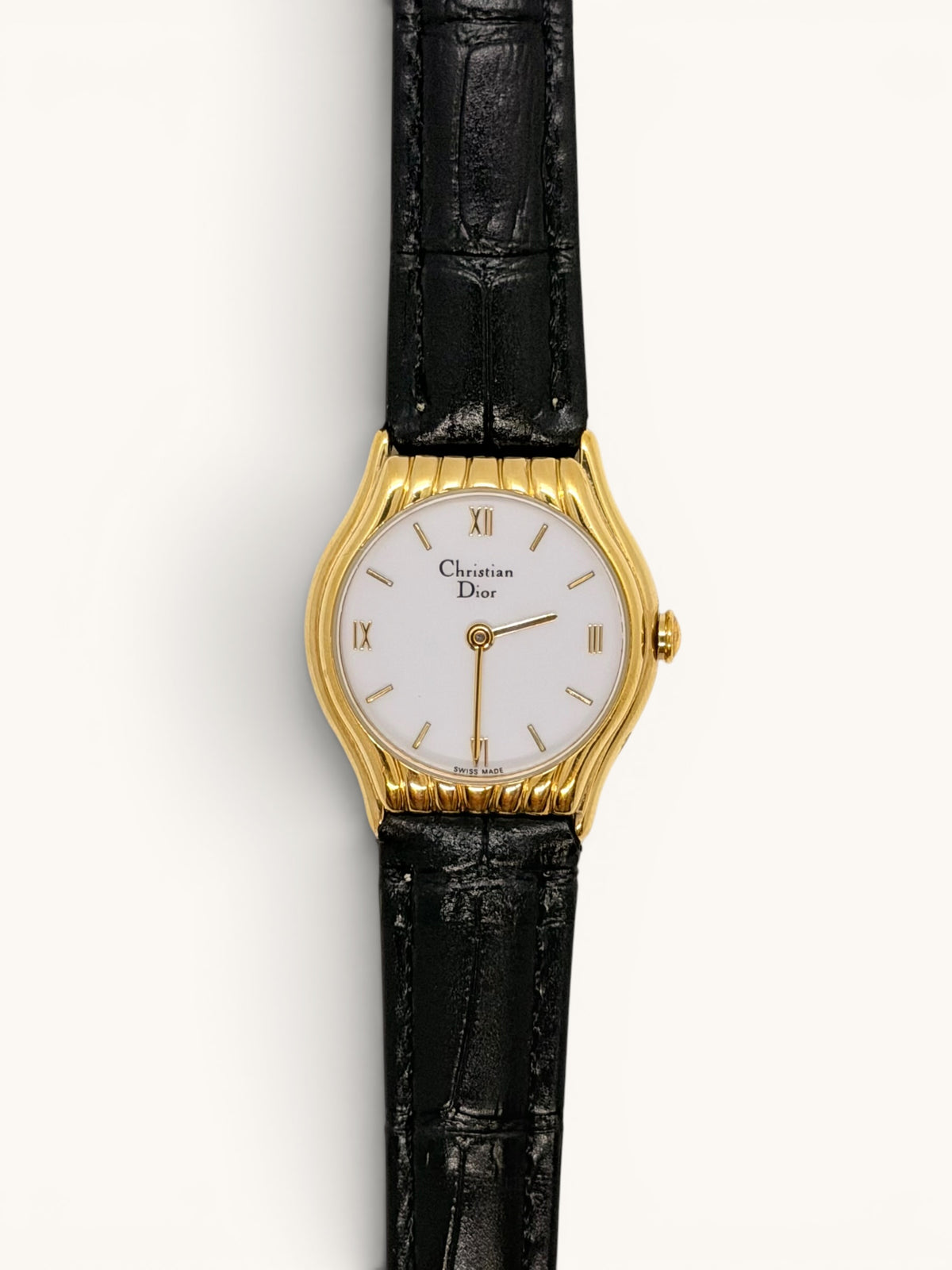 Christian Dior 3048 Fluted Gold Watch