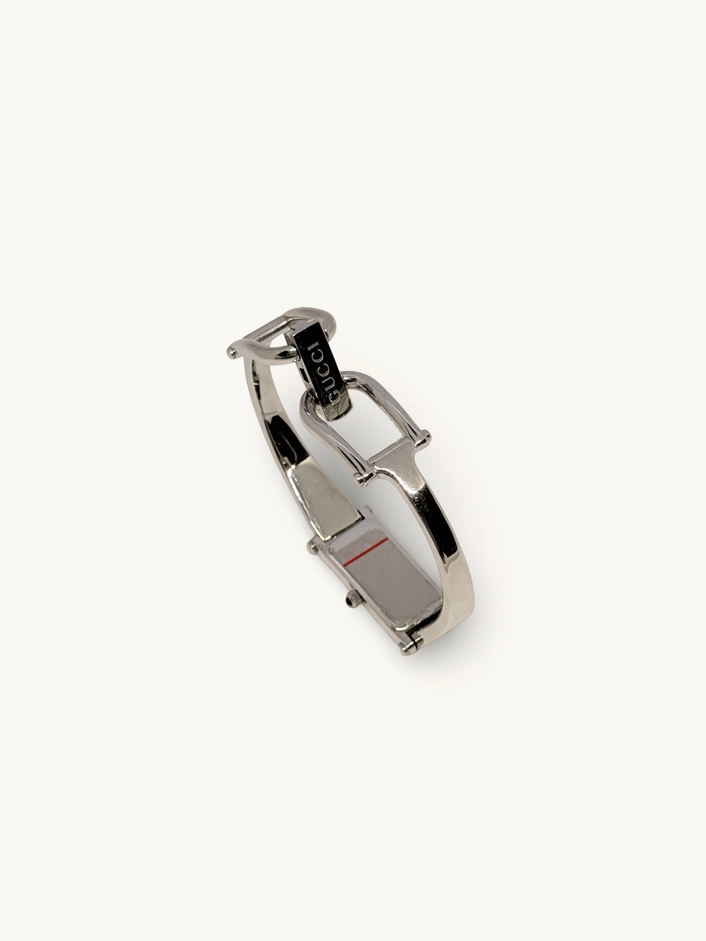 Gucci 1500L Horsebit Silver Bangle Watch (with Box)