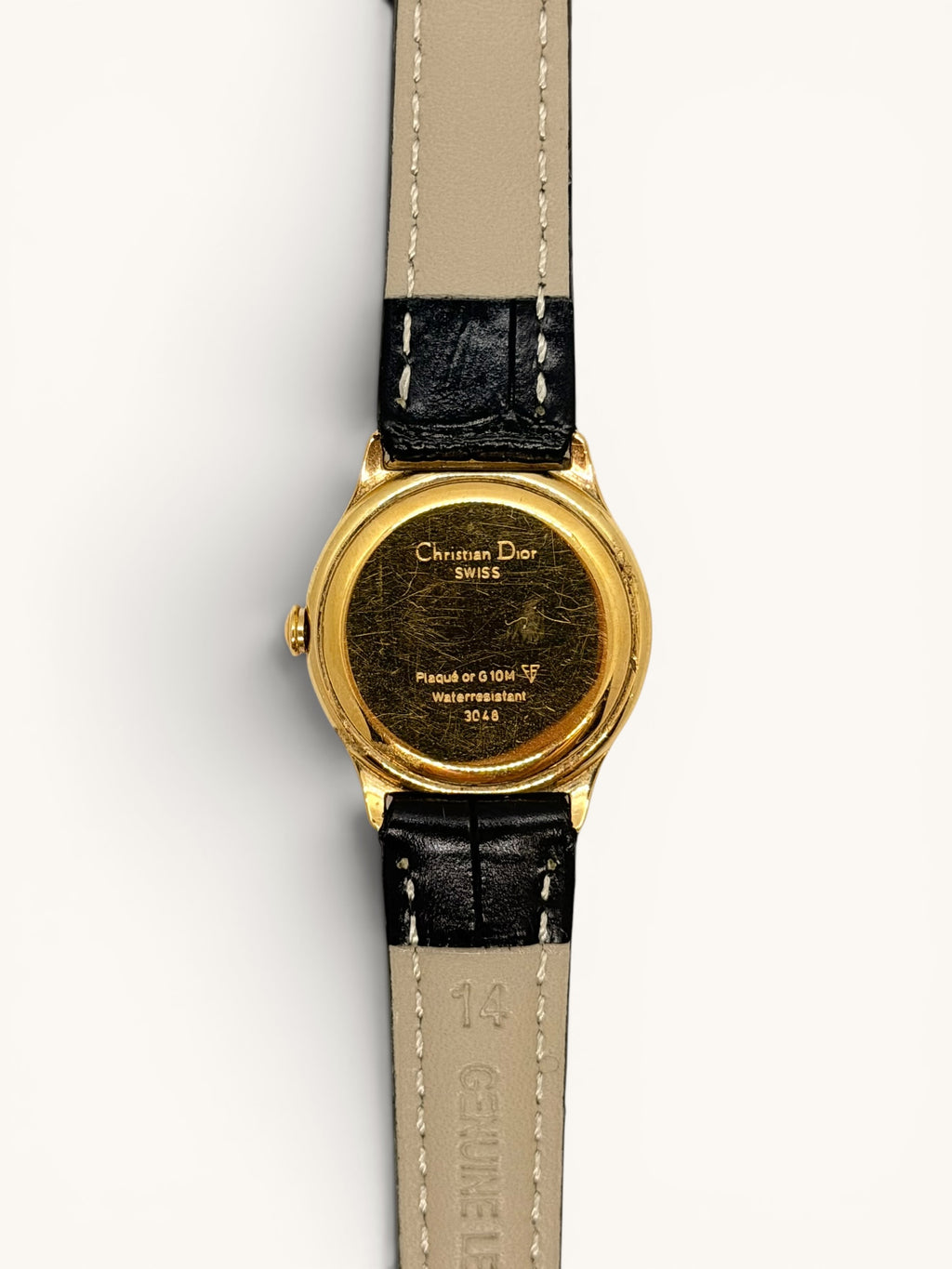 Christian Dior 3048 Fluted Gold Watch