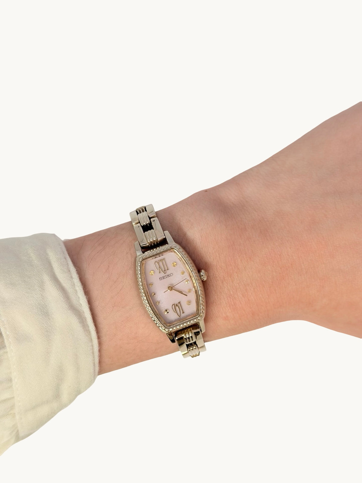 Seiko Solar Pink Dial Ladies Watch