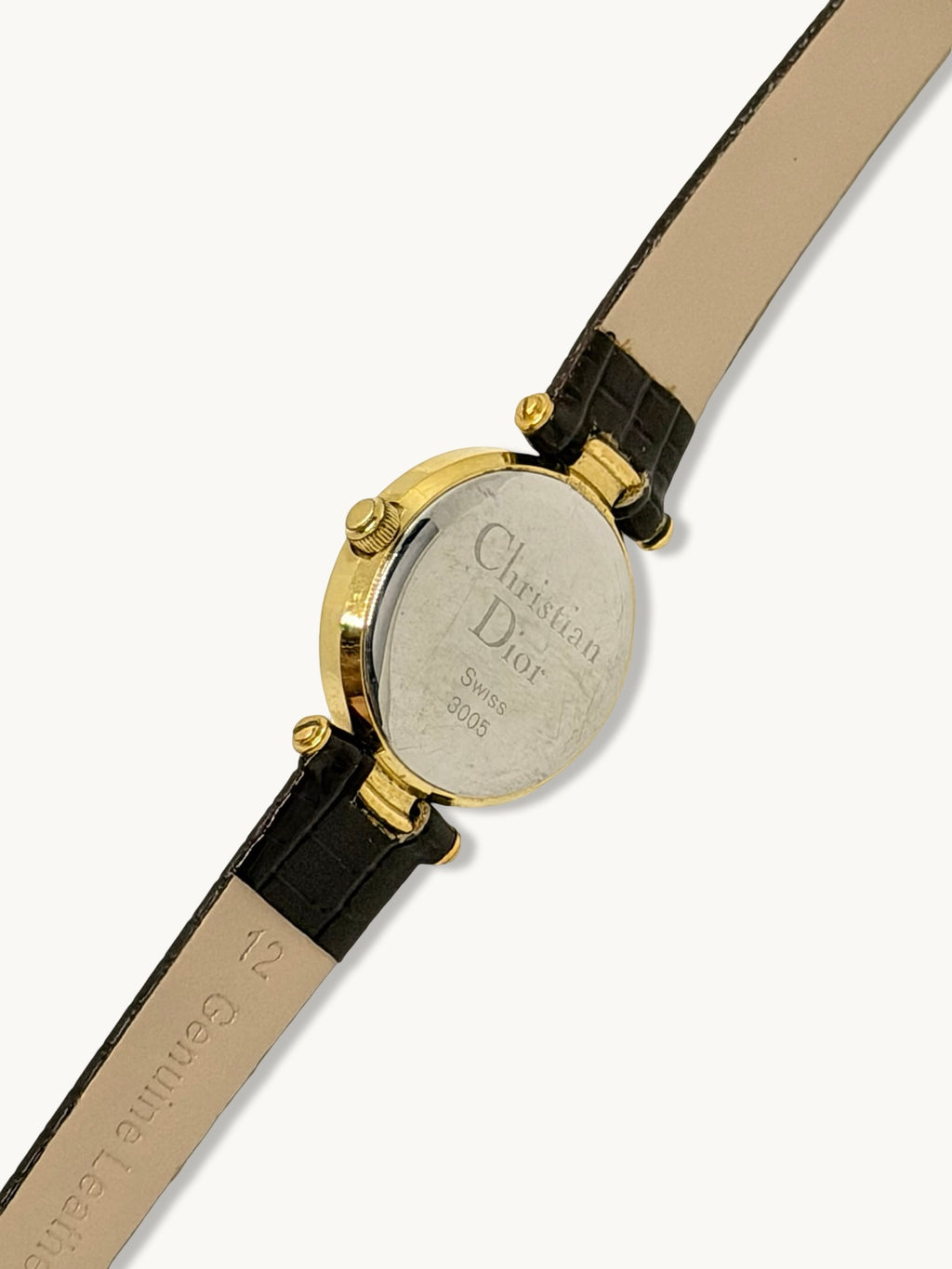 Christian Dior 3005 Gold Roman Numerals Watch