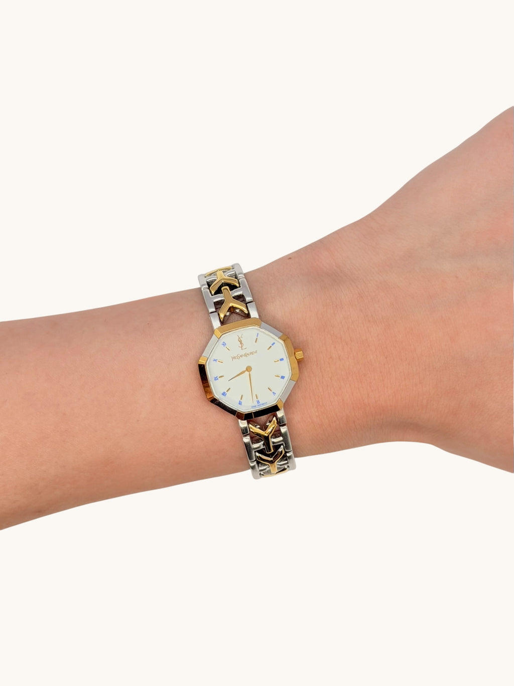 Yves Saint Laurent Two-Tone Octogonal Watch