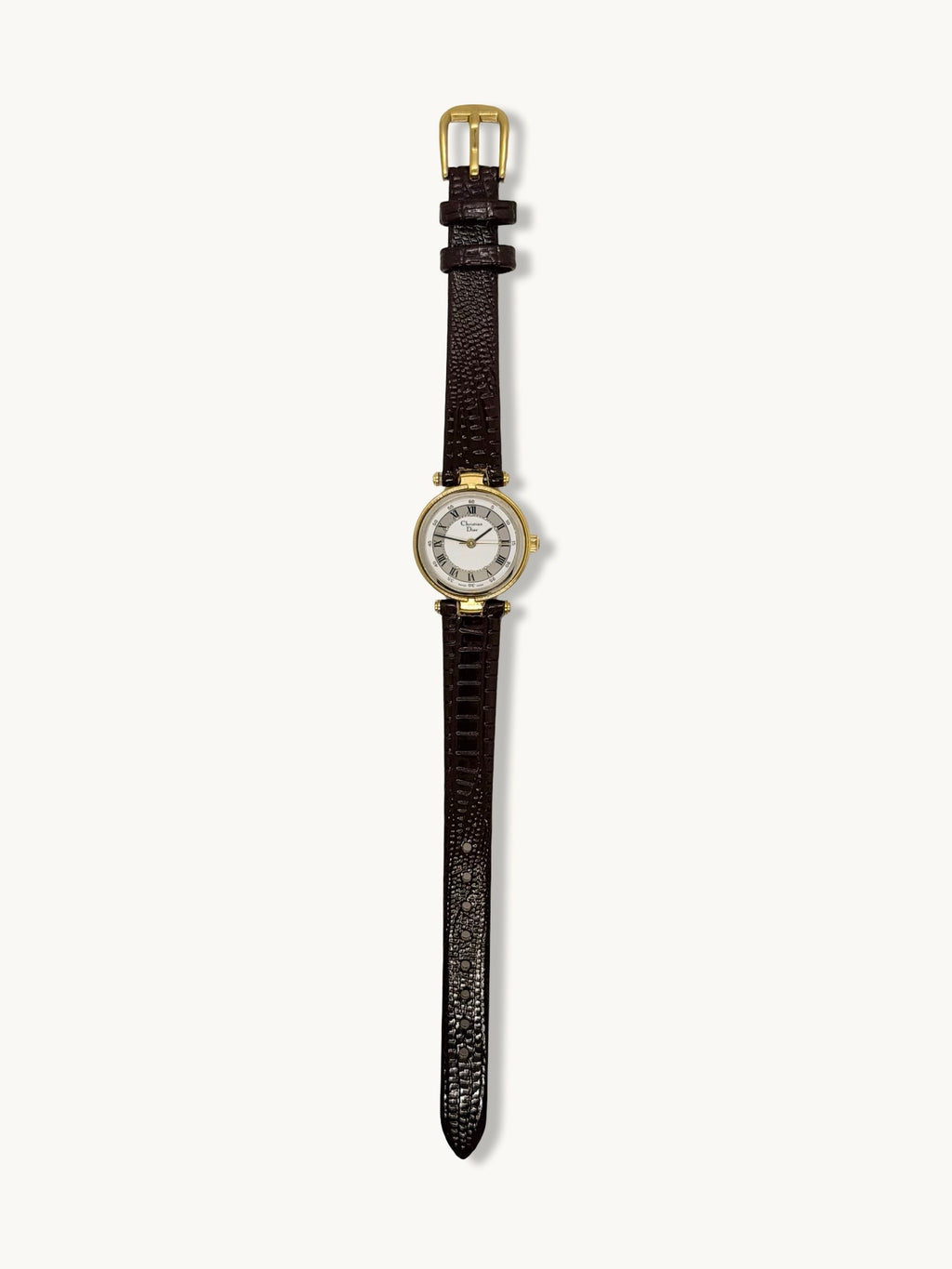 Christian Dior 3005 Gold Roman Numerals Watch