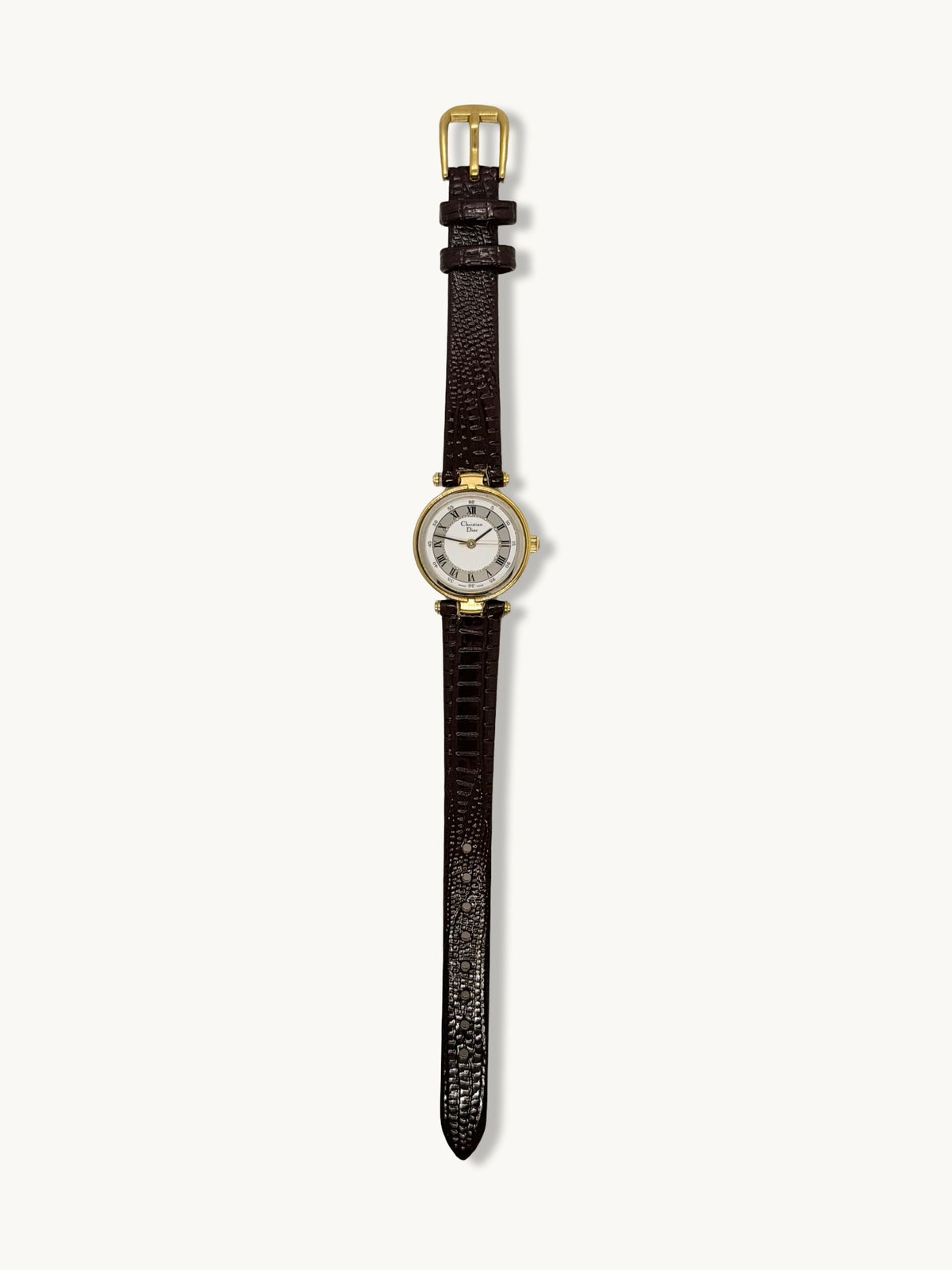 Christian Dior 3005 Gold Roman Numerals Watch