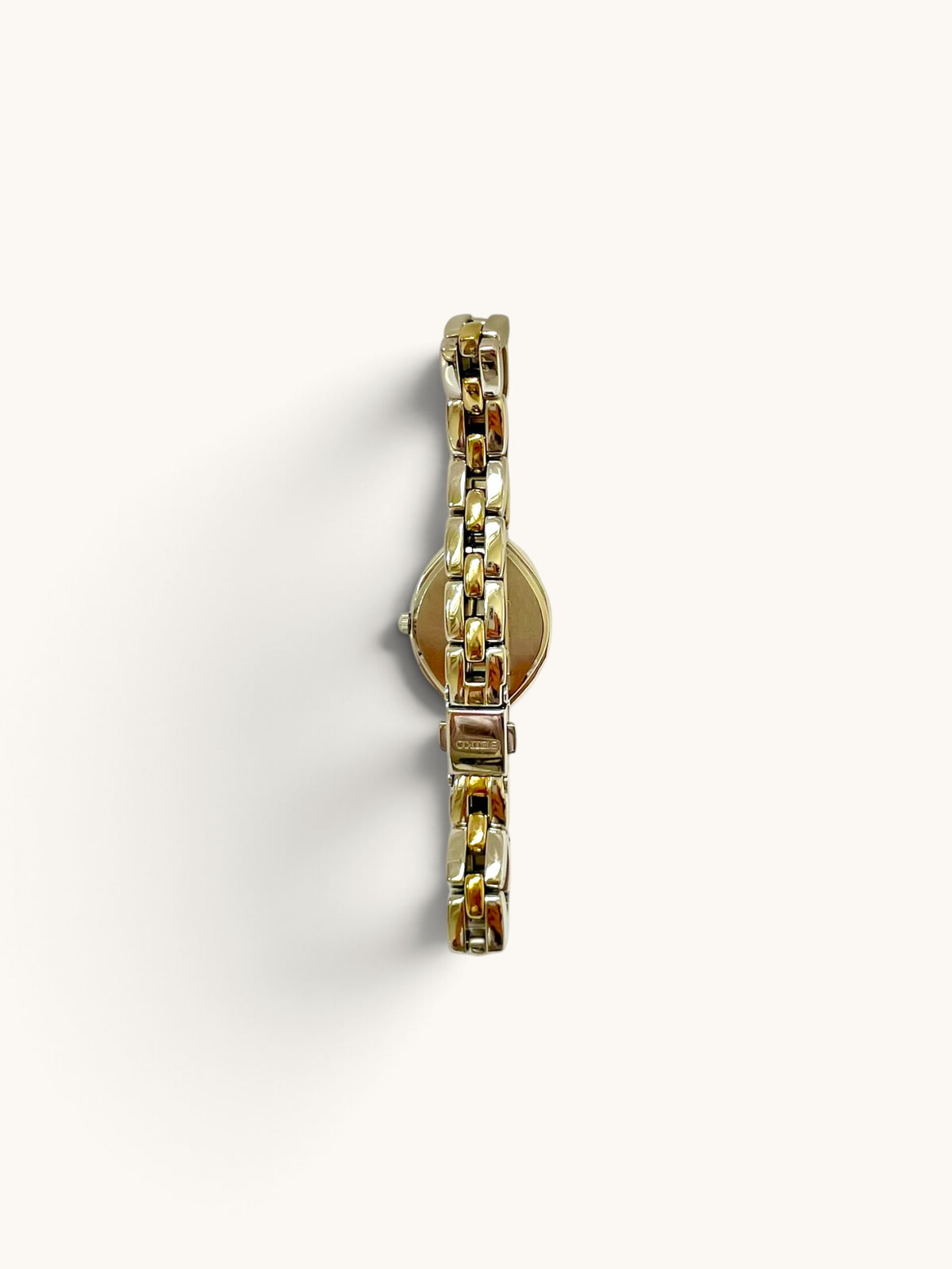 Seiko Solar Two-Tone Blue Dial Bracelet Watch