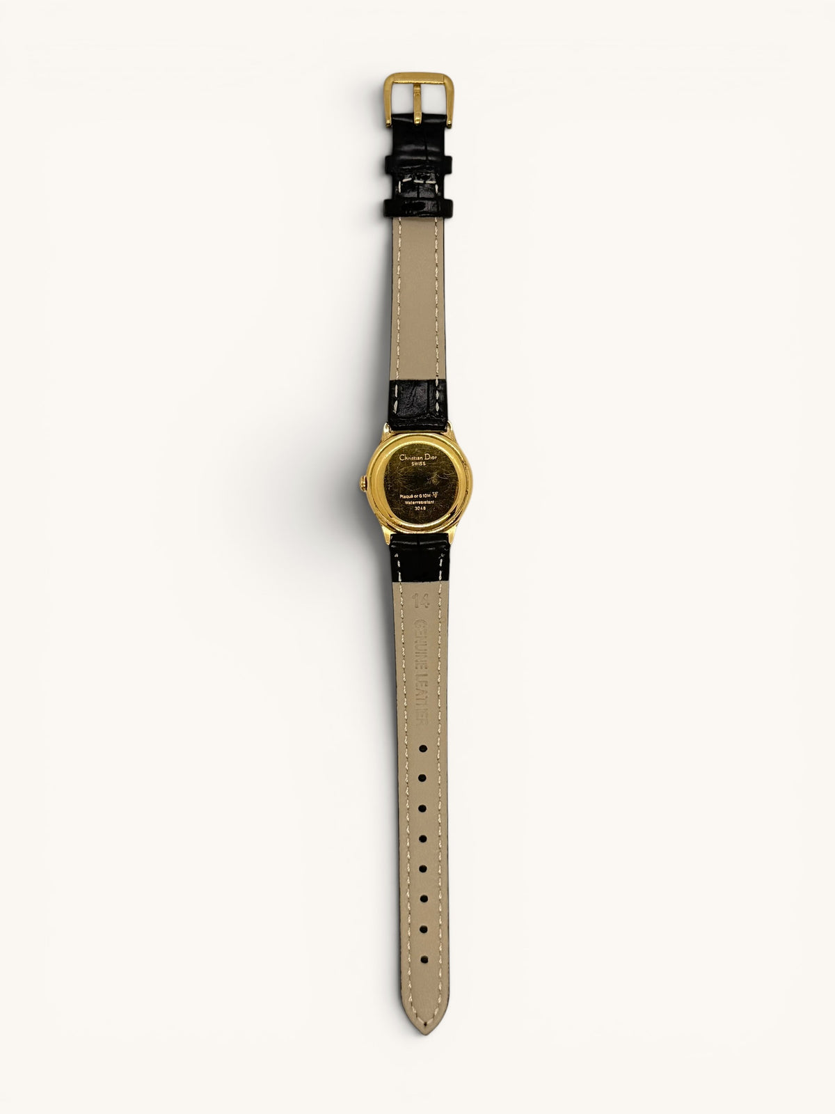 Christian Dior 3048 Fluted Gold Watch
